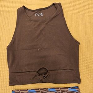 Aerie Active Crop Tank Top Chocolate Brown Size Small
